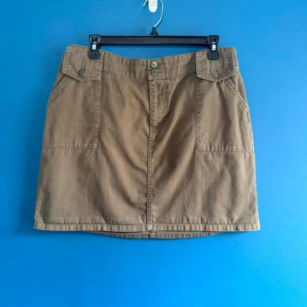 Y2K‎ Khaki Mini Skirt Women's Size 12 Fashion Bug Green Micro Preppy 2000s Indie